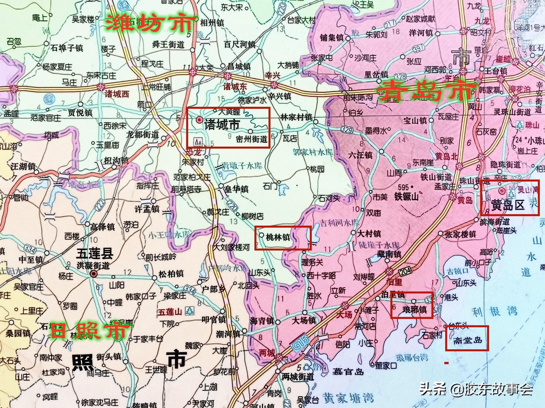 山东省诸城市地图：诸城县原本靠海，在藏马县设立后失去出海口